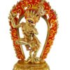 Statue of Simhamukha Yogini (Senge Dongma) – Full Fire Gold Plated with Painted Face - Image 3