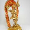 Statue of Simhamukha Yogini (Senge Dongma) – Full Fire Gold Plated with Painted Face - Image 2