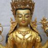 Statue of Avalokiteshvara (Chenrezig) in Partly Gold Plated Finish - Image 2