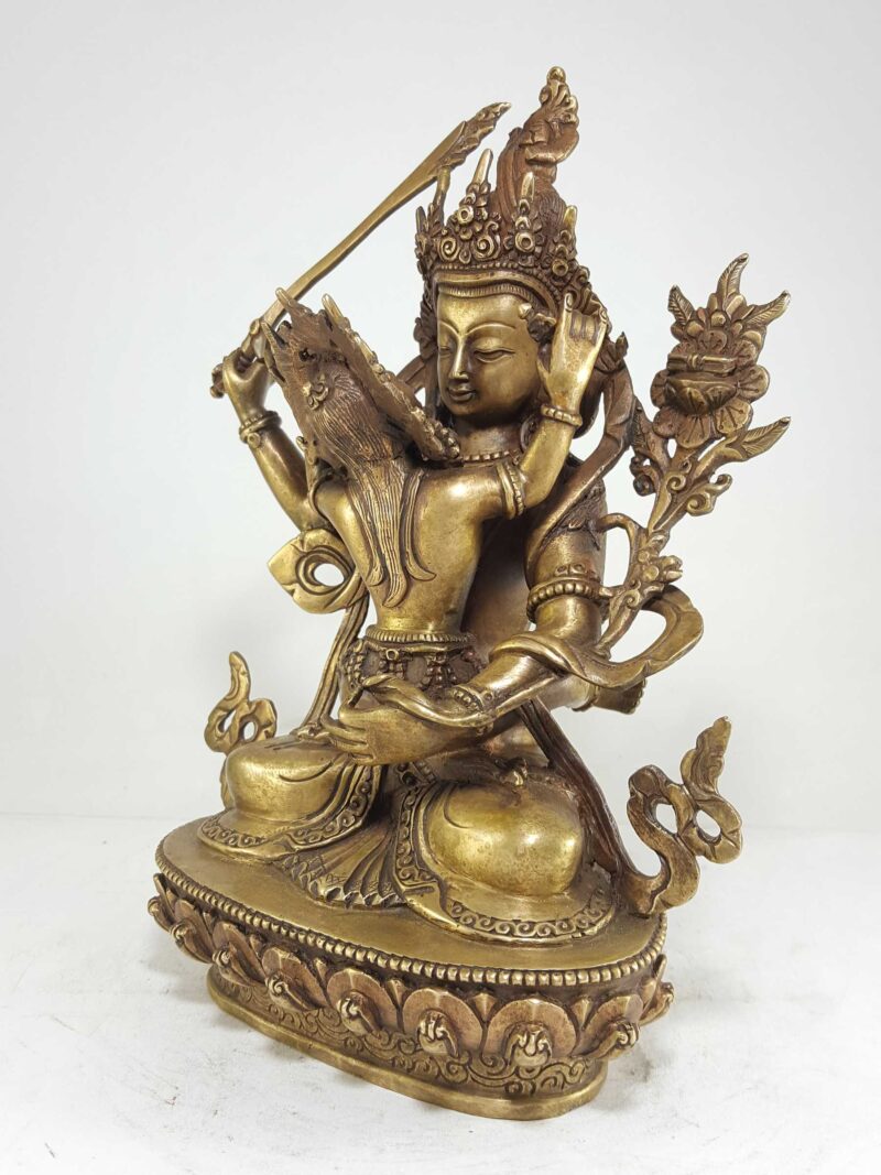 Statue of Manjushri with Consort (Shakti) in Yab-Yum Posture - Image 2