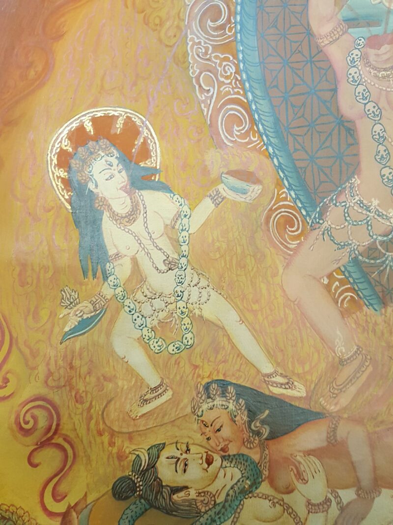 Rare Find: Tibetan Chhinnamasta Yogini Thangka Painting - Image 3