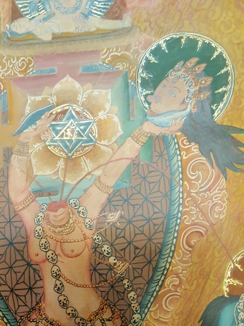 Rare Find: Tibetan Chhinnamasta Yogini Thangka Painting - Image 2