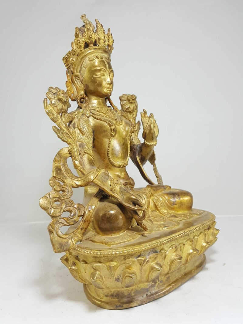 Statue of White Tara – Newari Style Masterpiece - Image 2