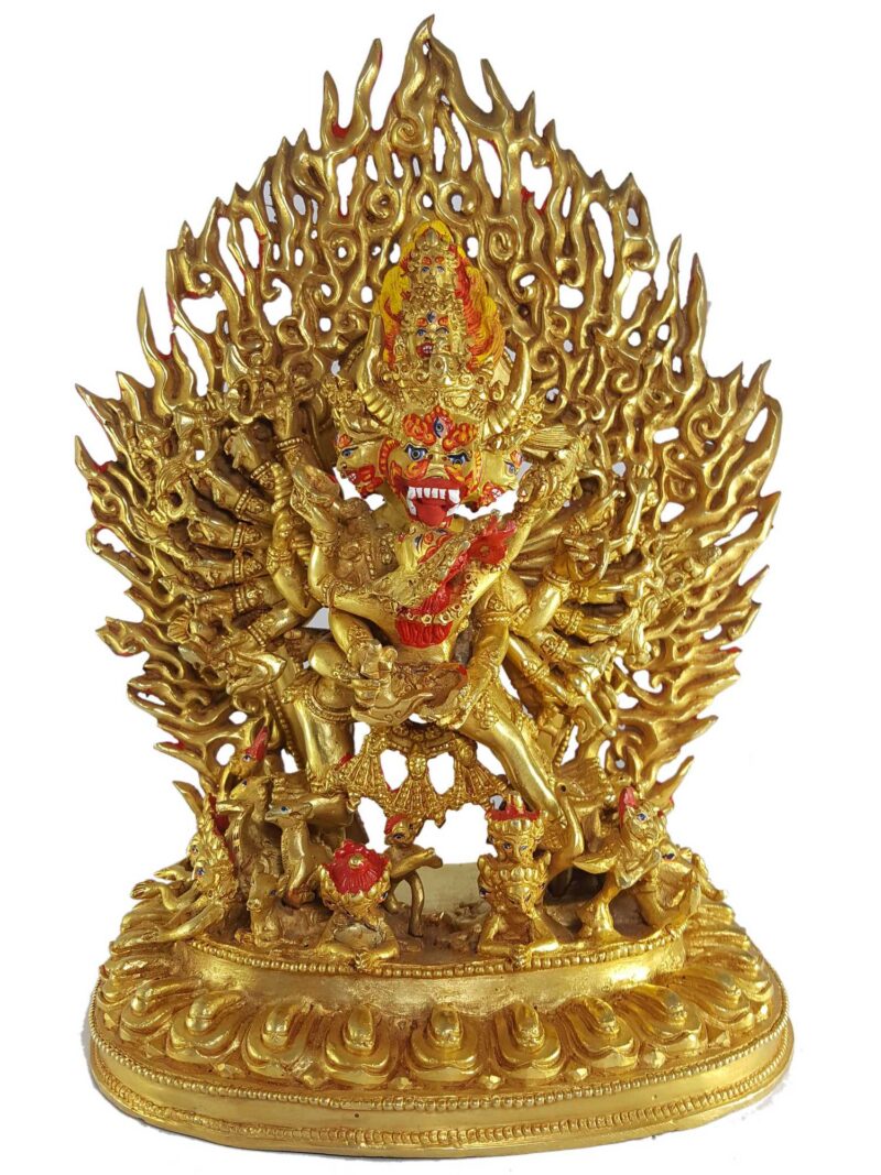 Tibetan Statue of Yamantaka - Vajrabhairava Heruka Megha Sambara - Image 3