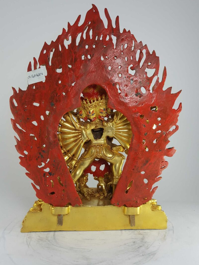 Tibetan Statue of Yamantaka - Vajrabhairava Heruka Megha Sambara - Image 5
