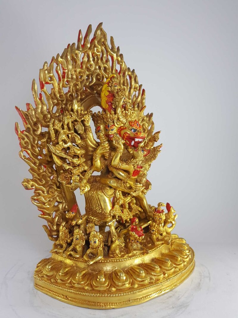 Tibetan Statue of Yamantaka - Vajrabhairava Heruka Megha Sambara - Image 2