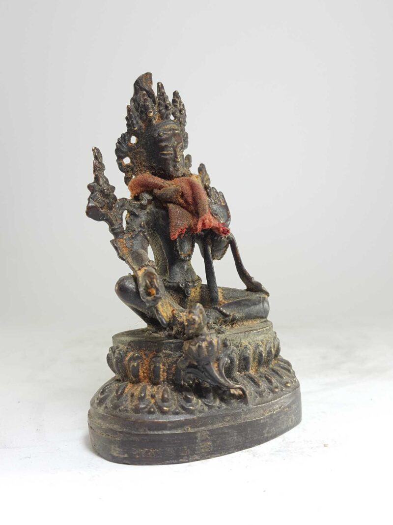Buddhist Miniature Statue of Green Tara (Samaya Tara) - Image 2