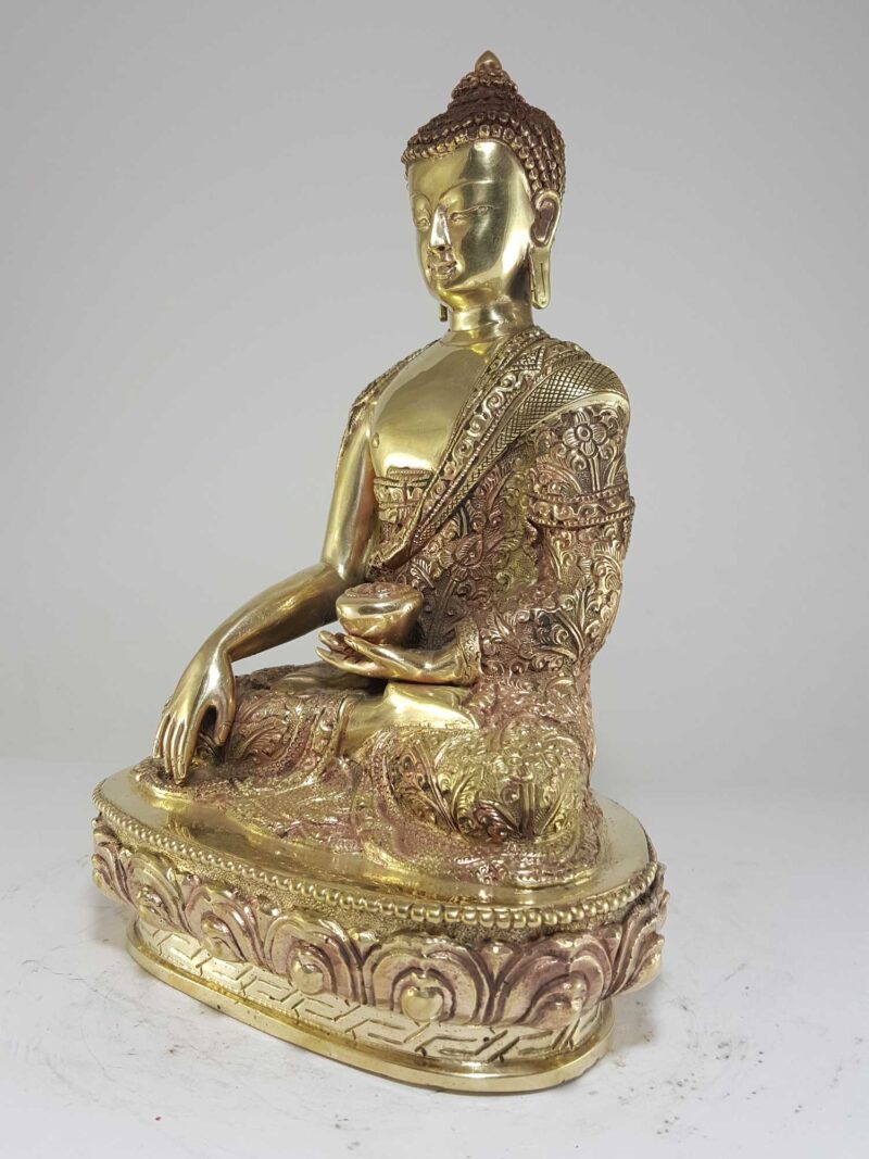 Tibetan Statue of Shakyamuni Buddha - Glossy Finish - Image 3