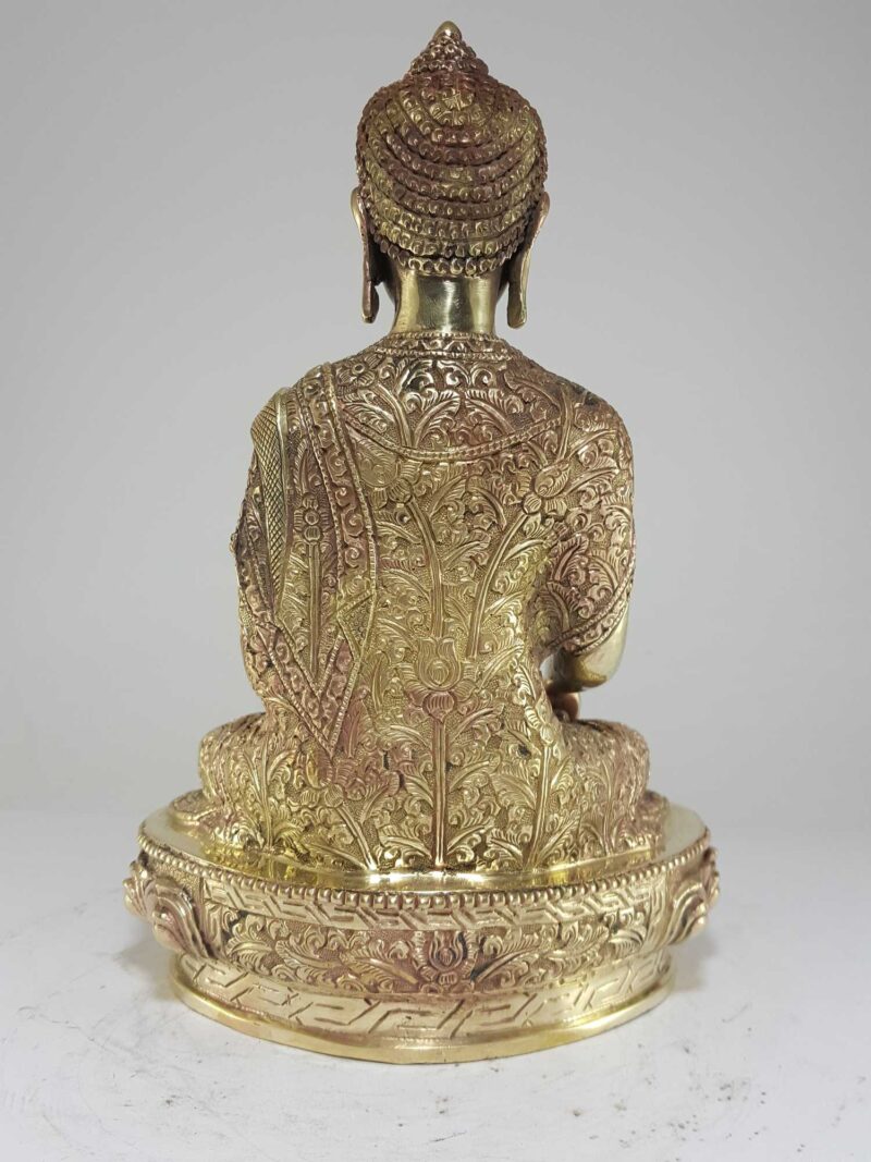 Tibetan Statue of Shakyamuni Buddha - Glossy Finish - Image 4