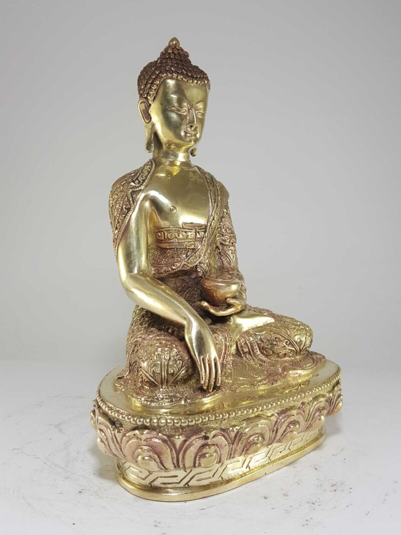 Tibetan Statue of Shakyamuni Buddha - Glossy Finish - Image 2