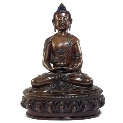 Tibetan Amitabha Buddha Statue - Chocolate Oxidized Finish