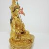 Tibetan Statue of Padmasambhava, Full Fire Gold Plated with Painted Face - Image 2
