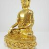 Tibetan Statue of Shakyamuni Buddha, Full Fire Gold Plated with Painted Face - Image 3