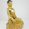 Tibetan Statue of Shakyamuni Buddha, Full Fire Gold Plated with Painted Face - Image 2