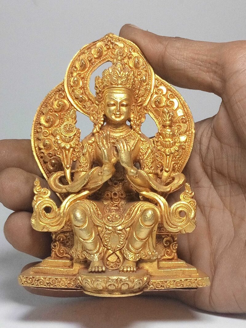 Nepali Small Statue of Maitreya Buddha - Image 3