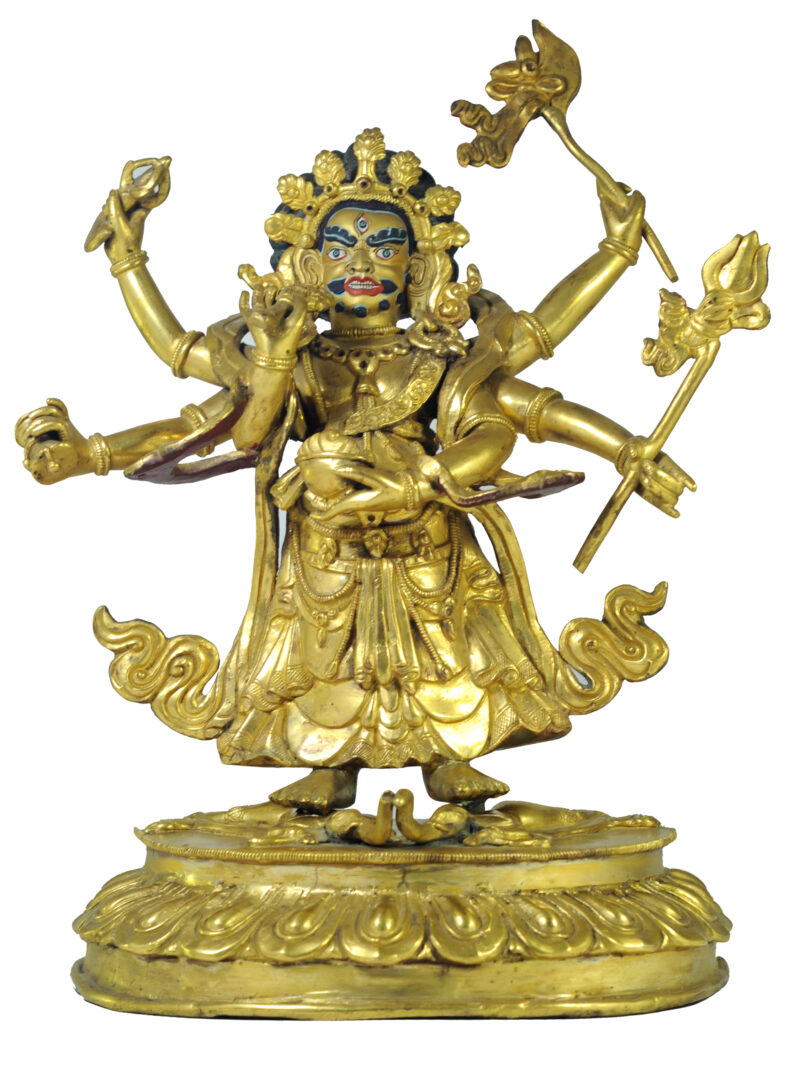 Old Stock: White Mahakala Statue - Image 3