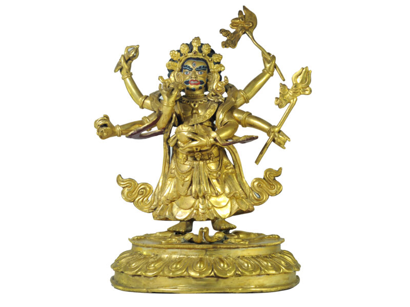 Old Stock: White Mahakala Statue