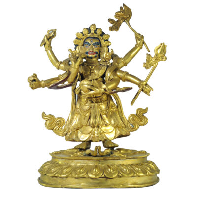 Old Stock: White Mahakala Statue