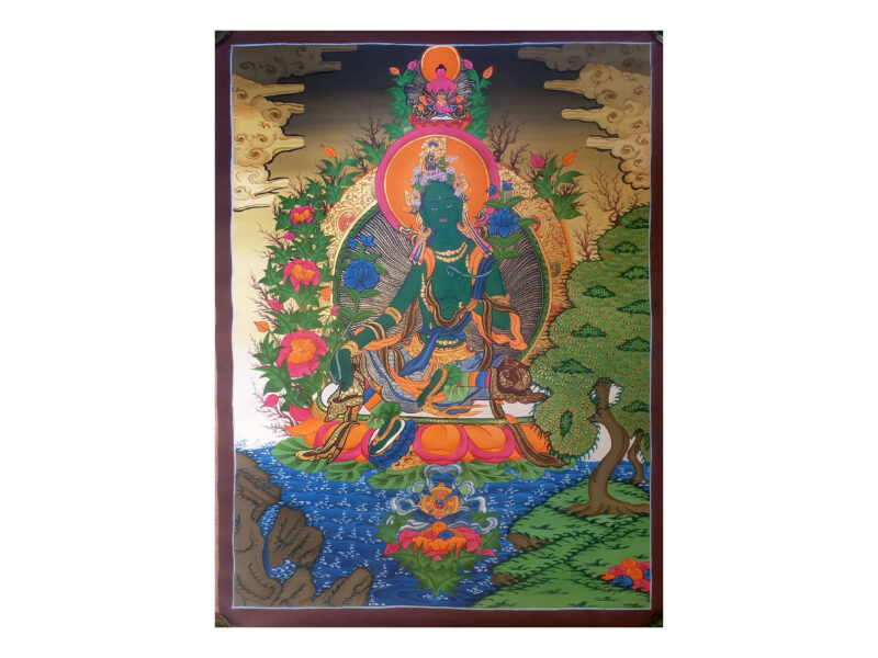 Thangka Painting of Green Tara