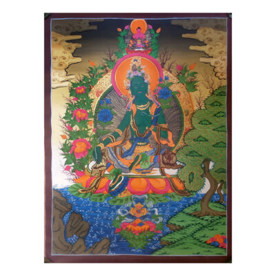Thangka Painting of Green Tara