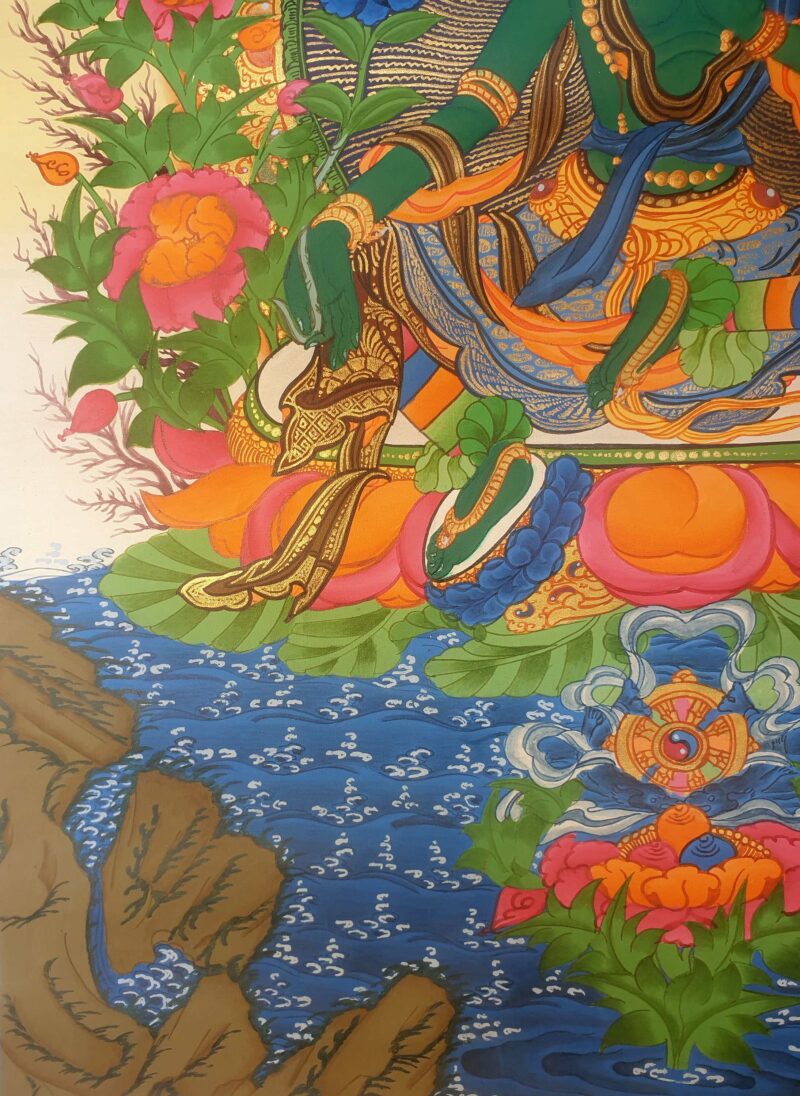 Thangka Painting of Green Tara - Image 5