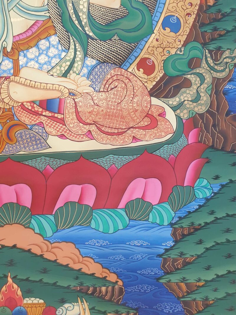 Thangka Painting of White Tara - Image 7