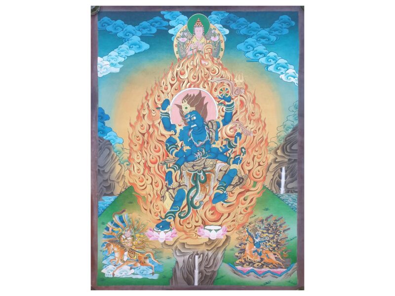 Thangka Painting of Achala, Yamaraj – Old Thangka