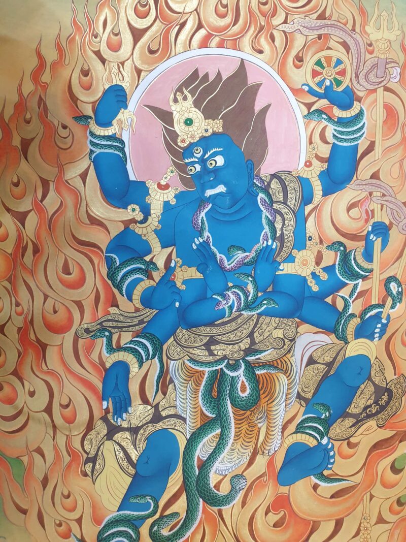 Thangka Painting of Achala, Yamaraj – Old Thangka - Image 4