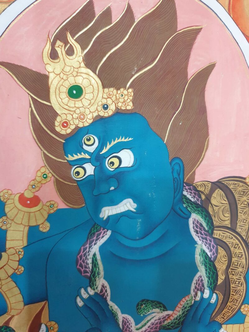 Thangka Painting of Achala, Yamaraj – Old Thangka - Image 3