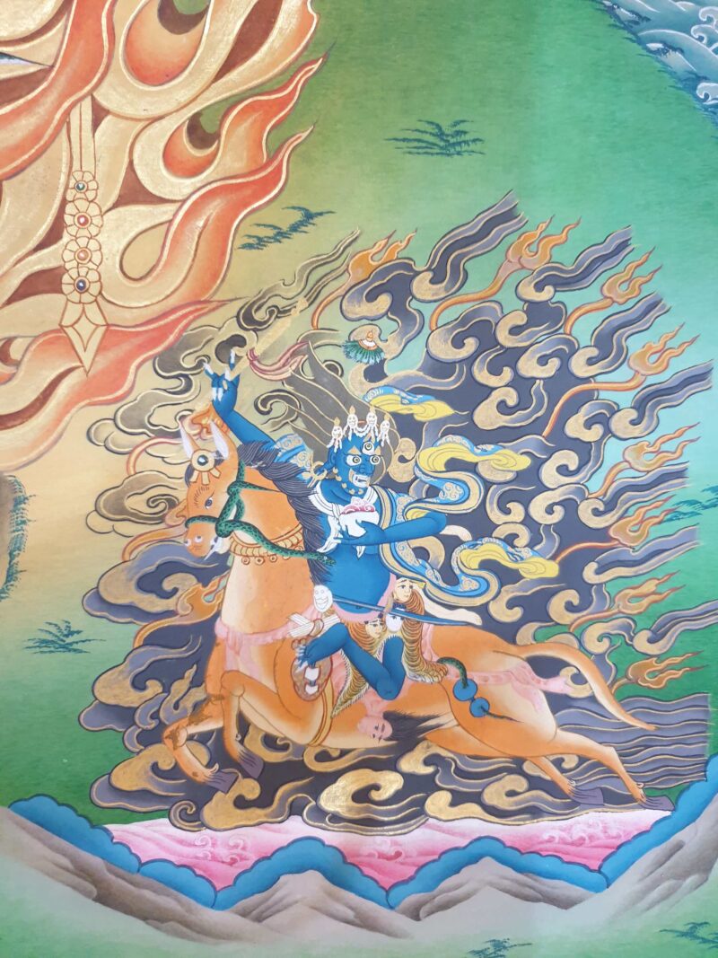 Thangka Painting of Achala, Yamaraj – Old Thangka - Image 6