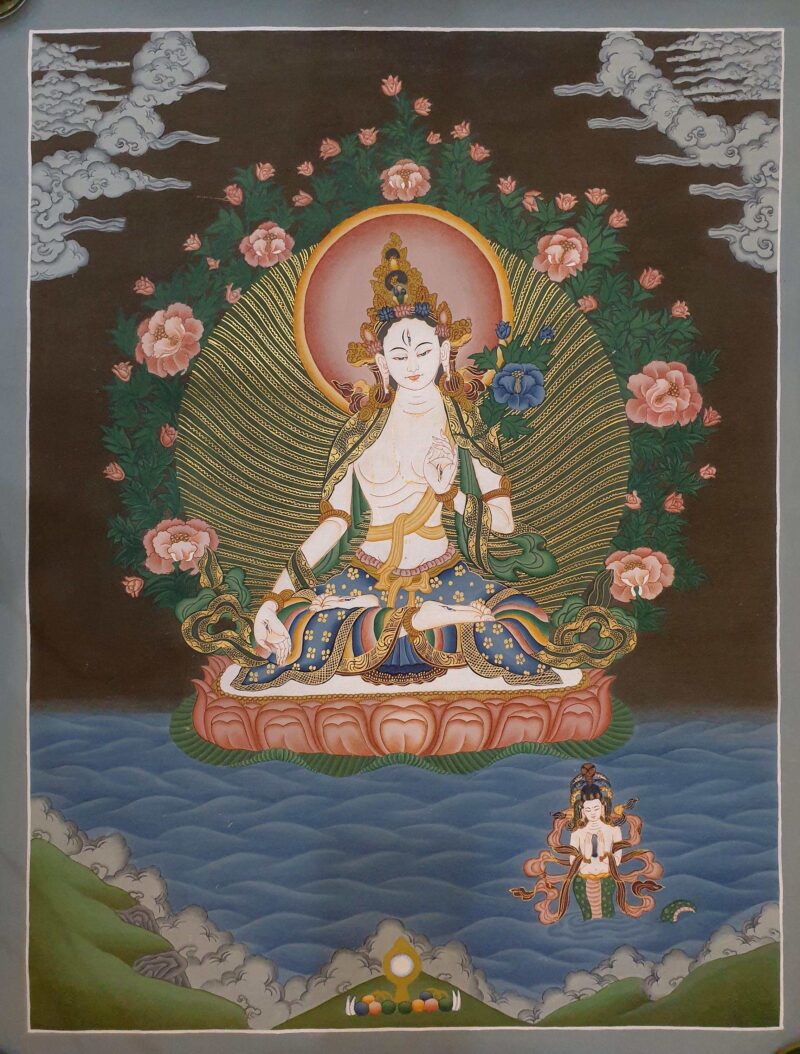 Thangka Painting of White Tara - Image 3
