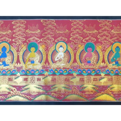 Thangka Painting of Pancha Buddha