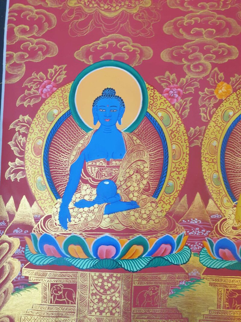 Thangka Painting of Pancha Buddha - Image 4