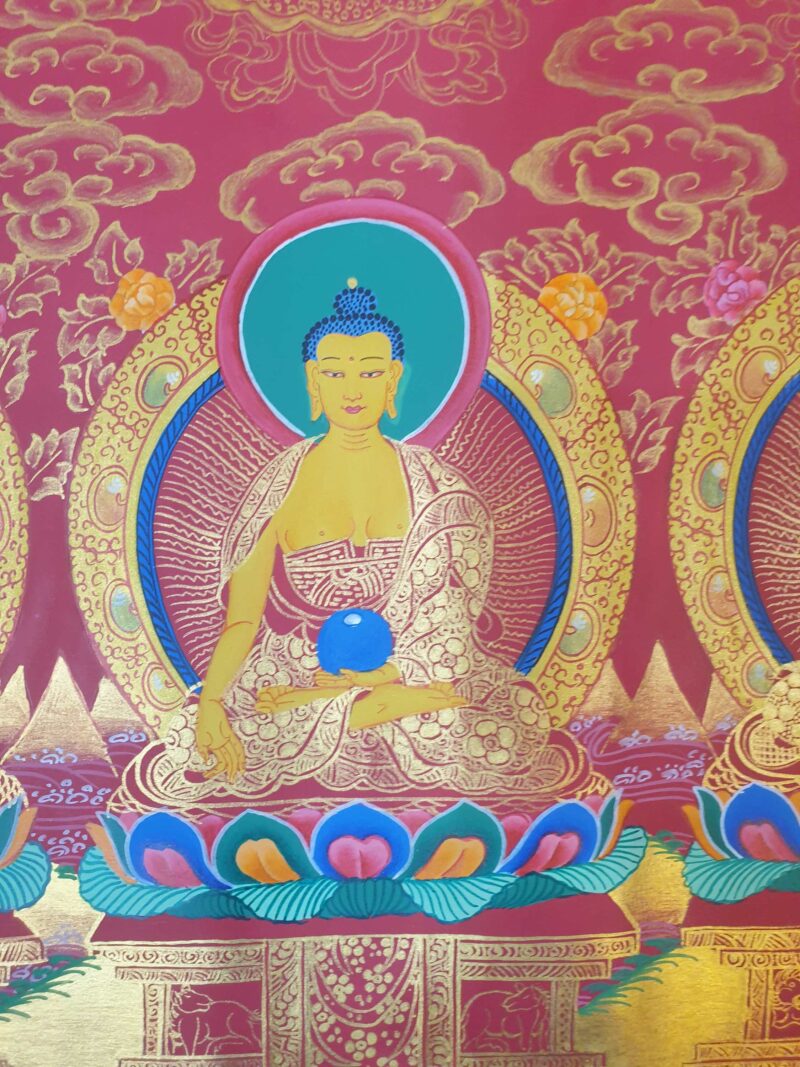 Thangka Painting of Pancha Buddha - Image 6