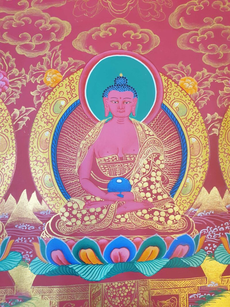 Thangka Painting of Pancha Buddha - Image 3