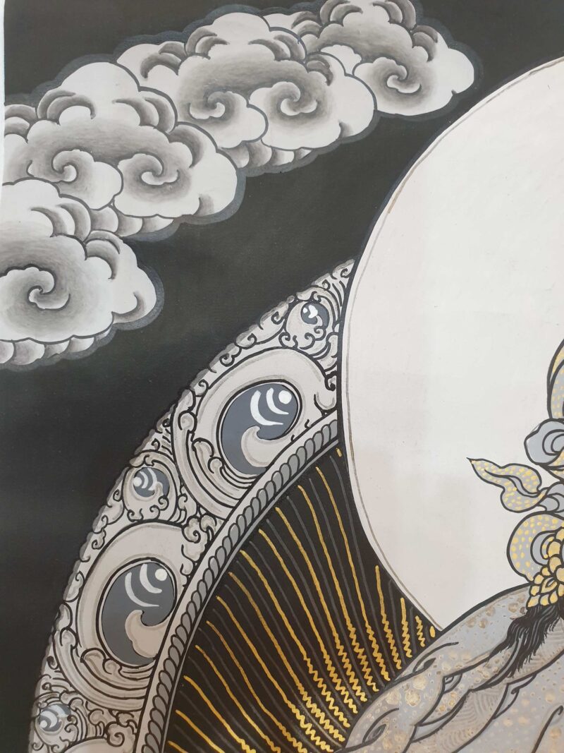 Buddhist Hand-Painted Thangka of Padmasambhava - Image 3