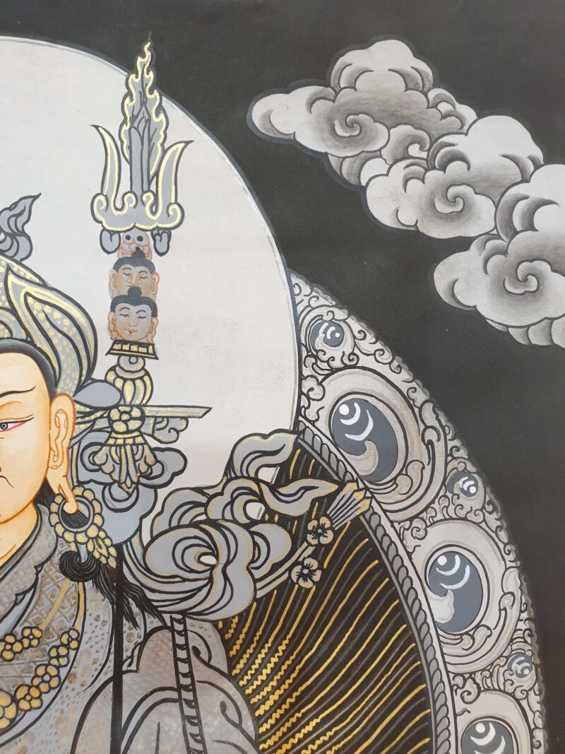 Buddhist Hand-Painted Thangka of Padmasambhava - Image 4