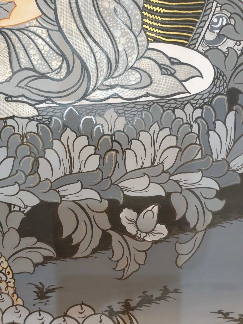 Buddhist Hand-Painted Thangka of Padmasambhava - Image 6