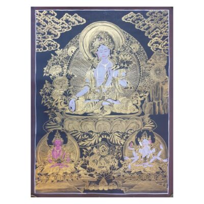 Buddhist Hand-Painted Thangka of White Tara
