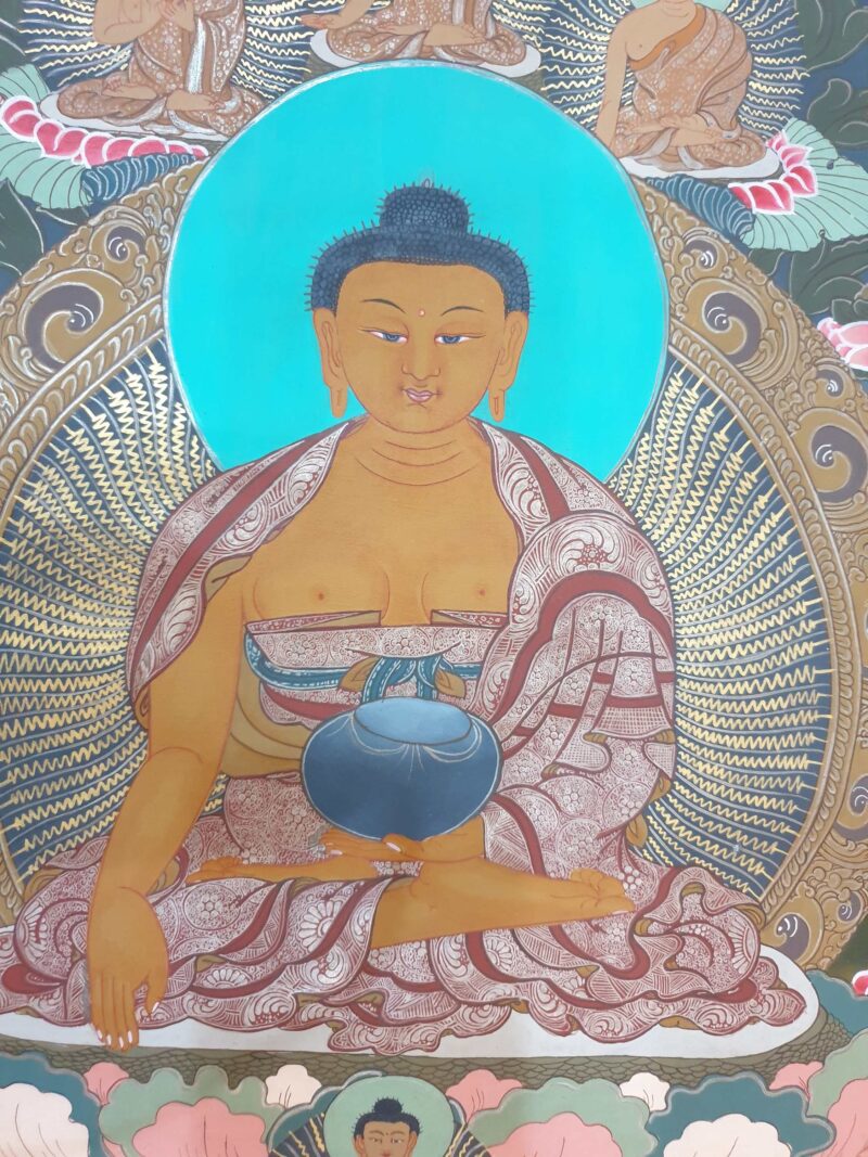 Thangka Painting of 36 Buddhas, with Shakyamuni Buddha at the Center - Image 2