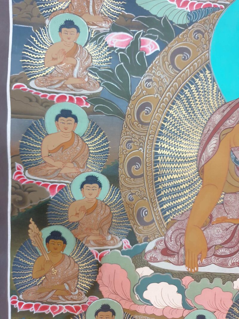 Thangka Painting of 36 Buddhas, with Shakyamuni Buddha at the Center - Image 6