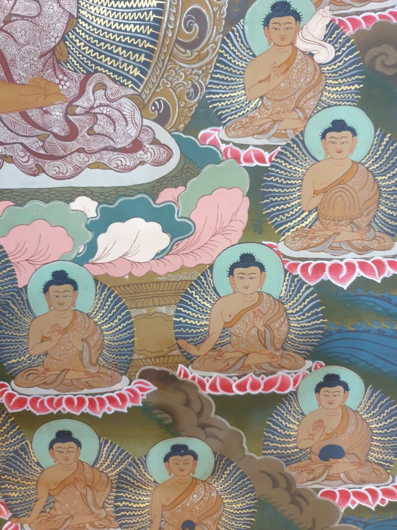 Thangka Painting of 36 Buddhas, with Shakyamuni Buddha at the Center - Image 8