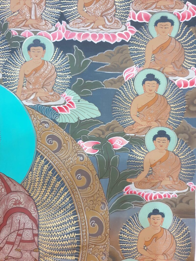 Thangka Painting of 36 Buddhas, with Shakyamuni Buddha at the Center - Image 9