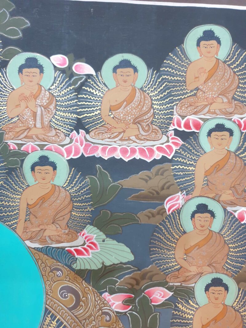Thangka Painting of 36 Buddhas, with Shakyamuni Buddha at the Center - Image 10