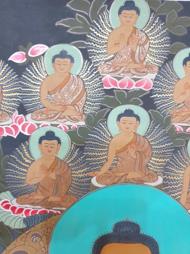 Thangka Painting of 36 Buddhas, with Shakyamuni Buddha at the Center - Image 11