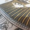 Buddhist Hand-Painted Thangka of Chenrezig, Black and Grey, Silver, and Gold - Image 5