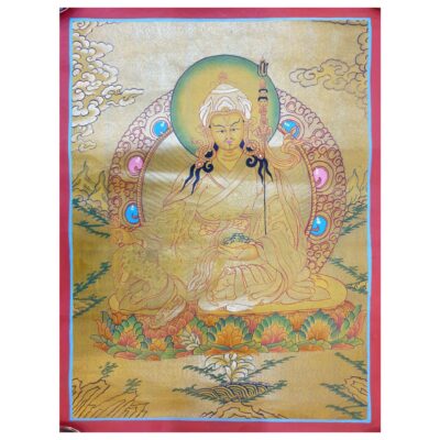 Thangka Painting of Padmasambhava Real Gold, Guru Rinpoche