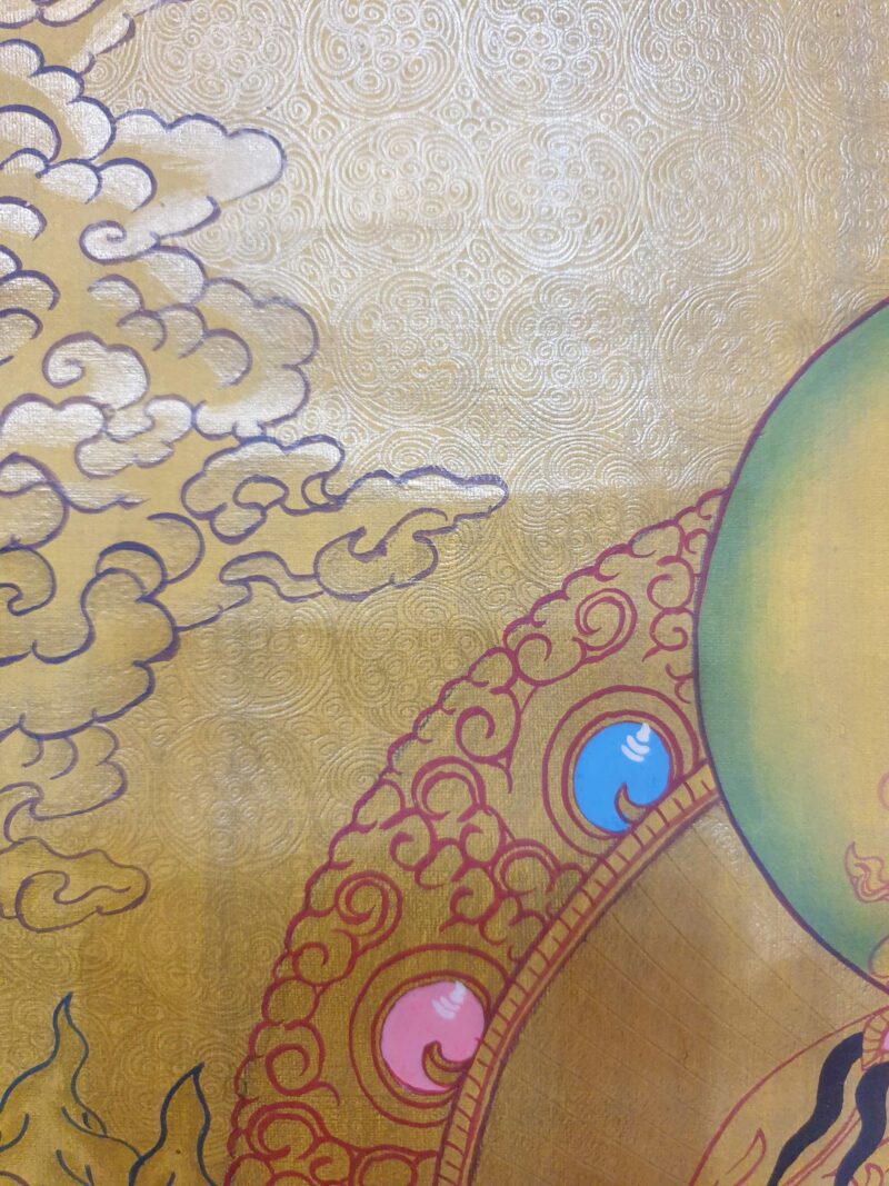Thangka Painting of Padmasambhava Real Gold, Guru Rinpoche - Image 3