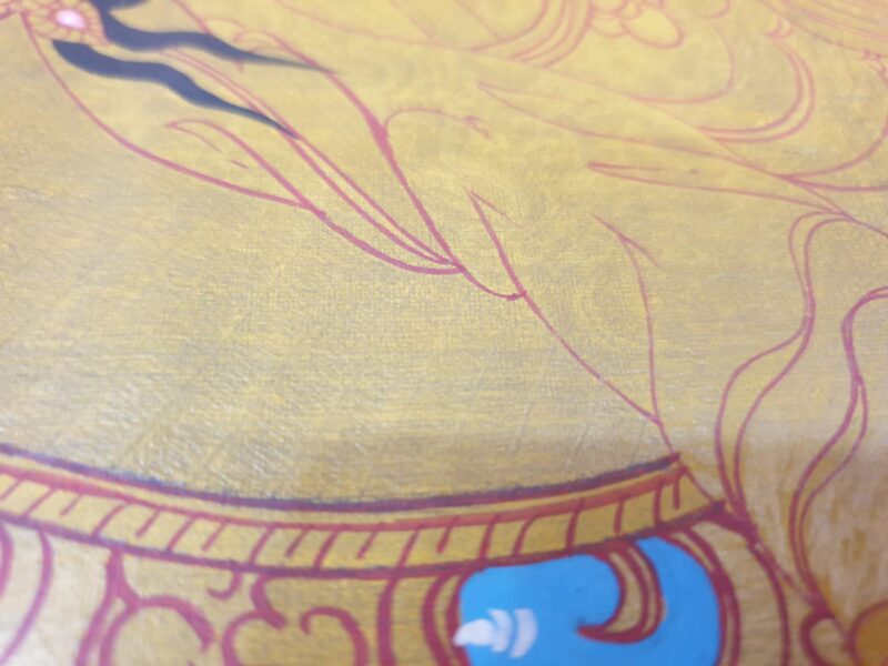 Thangka Painting of Padmasambhava Real Gold, Guru Rinpoche - Image 7