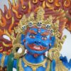 Buddhist Statue of Vajrapani Chana Dorje with Traditional Color Finishing and Gold-Painted Face - Image 4